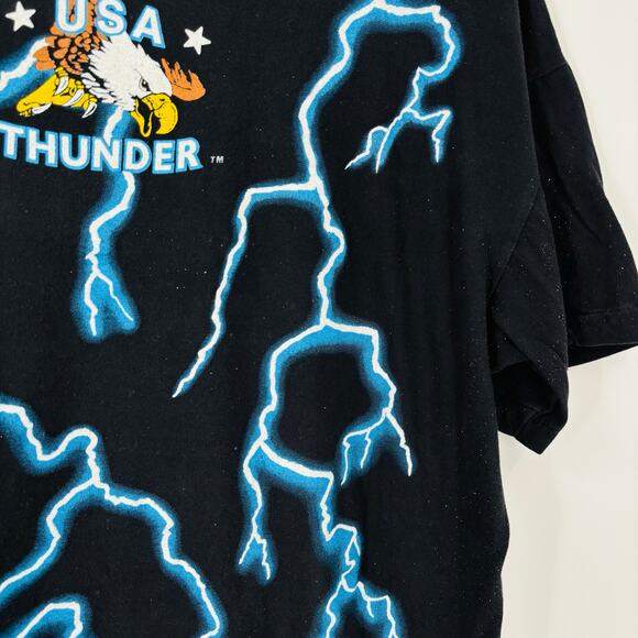 Vintage American Thunder Eagle AOP Size XL Single Stitch Lightning 90’s - Picture 7 of 12